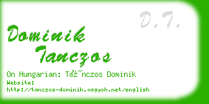 dominik tanczos business card